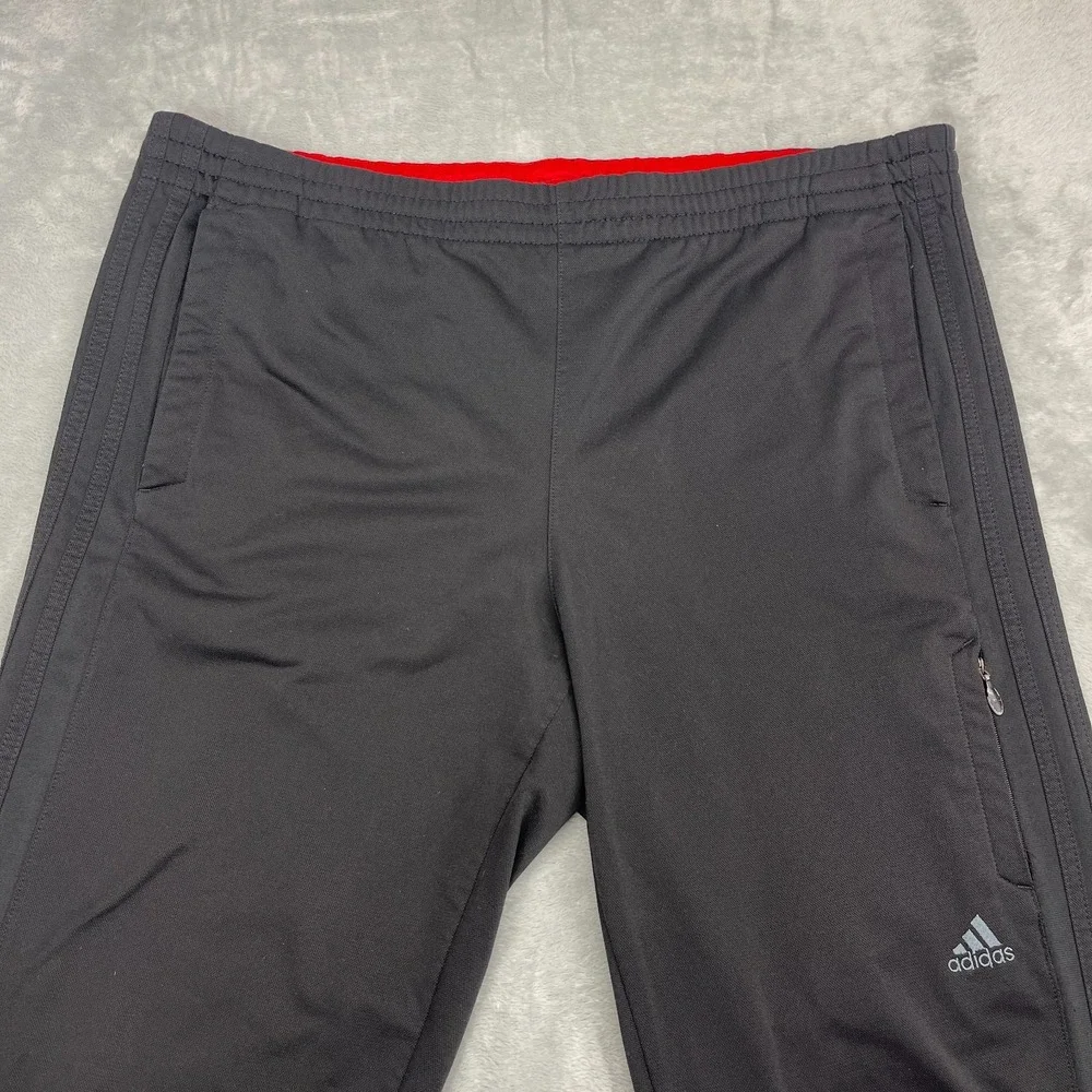 Vintage Adidas Pants Mens L Black Climalite Athleisure Track Straight Leg Y2K